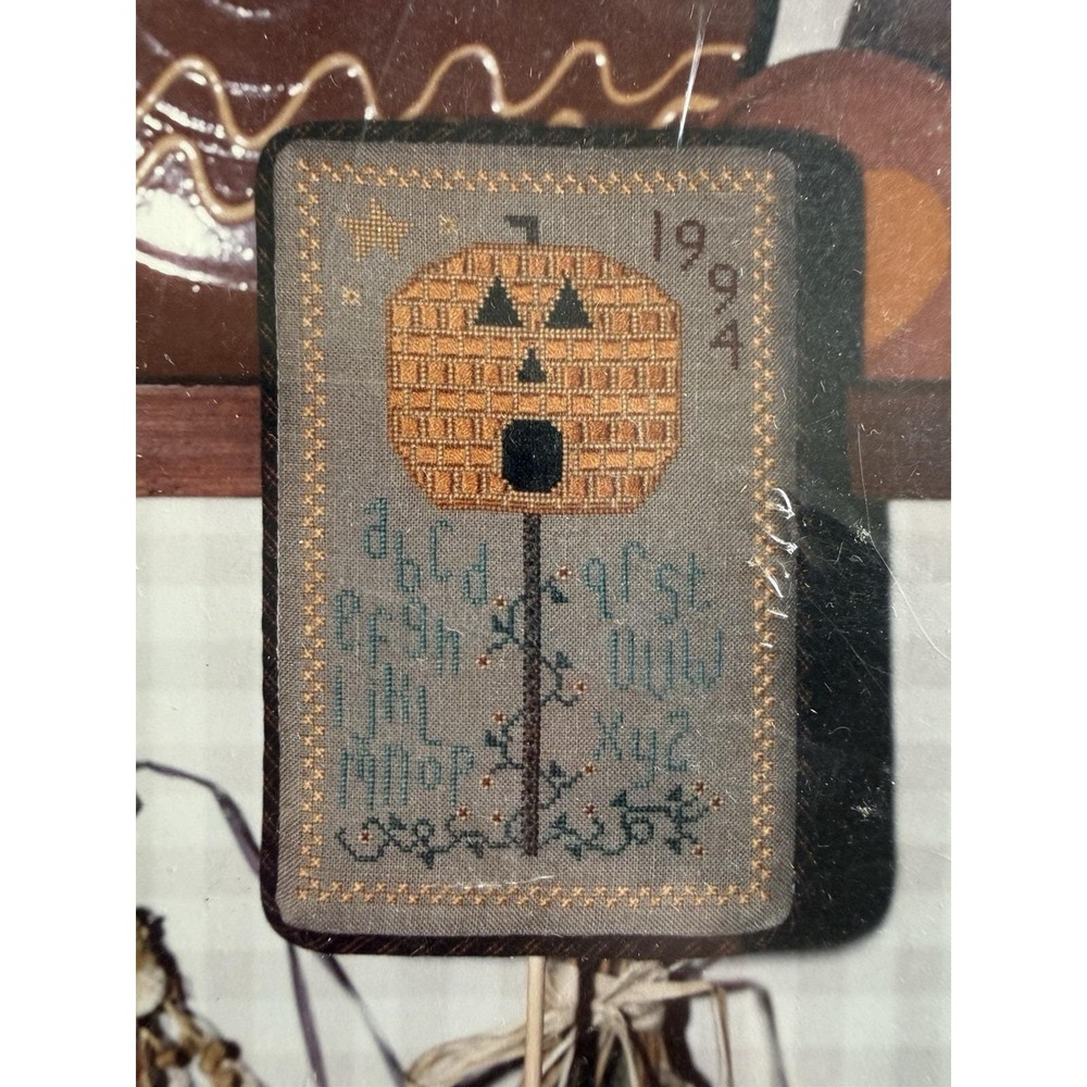 Ewe And Eye And Friends Pumpkin Stick Cross Stitch Chart Fall Halloween‎